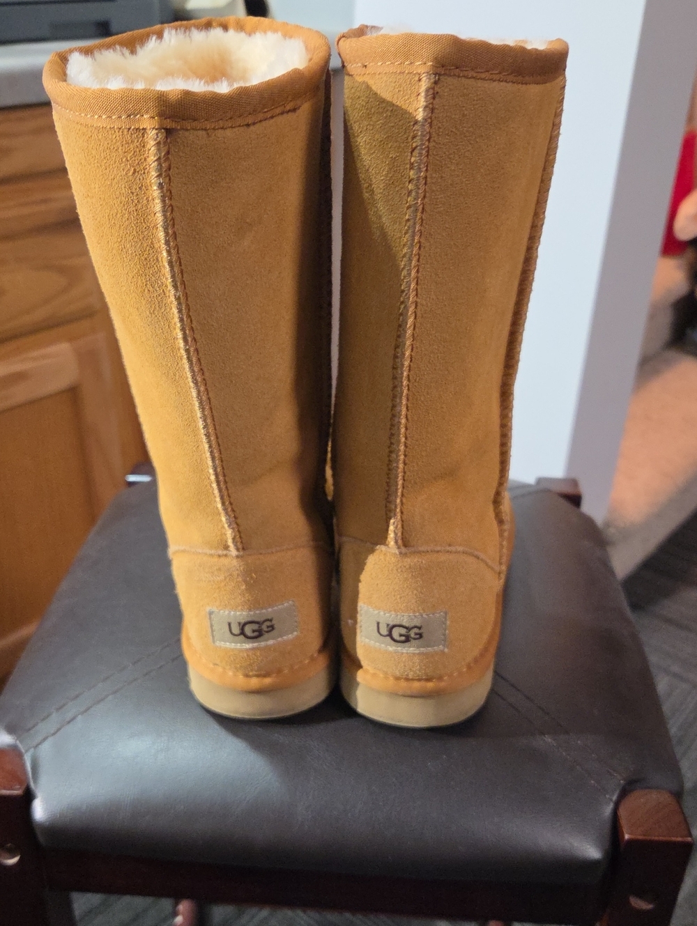 UGG Tall Classic Shearling-Lined Boots in Chestnut